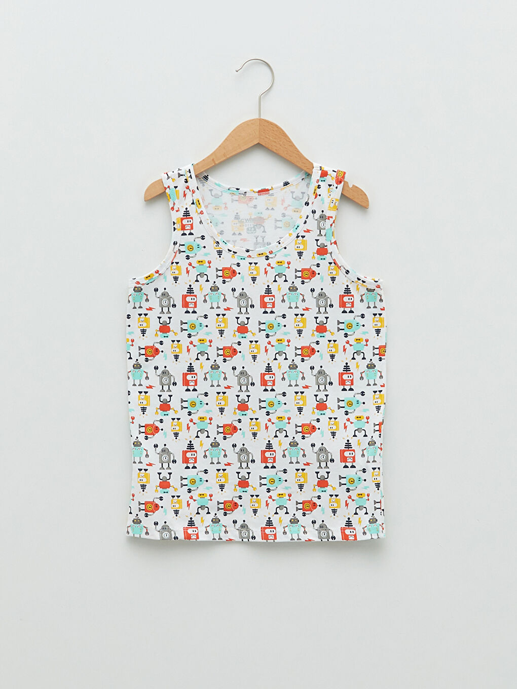 Bisiklet Yaka Baskılı Erkek Çocuk Atlet 2'li-3