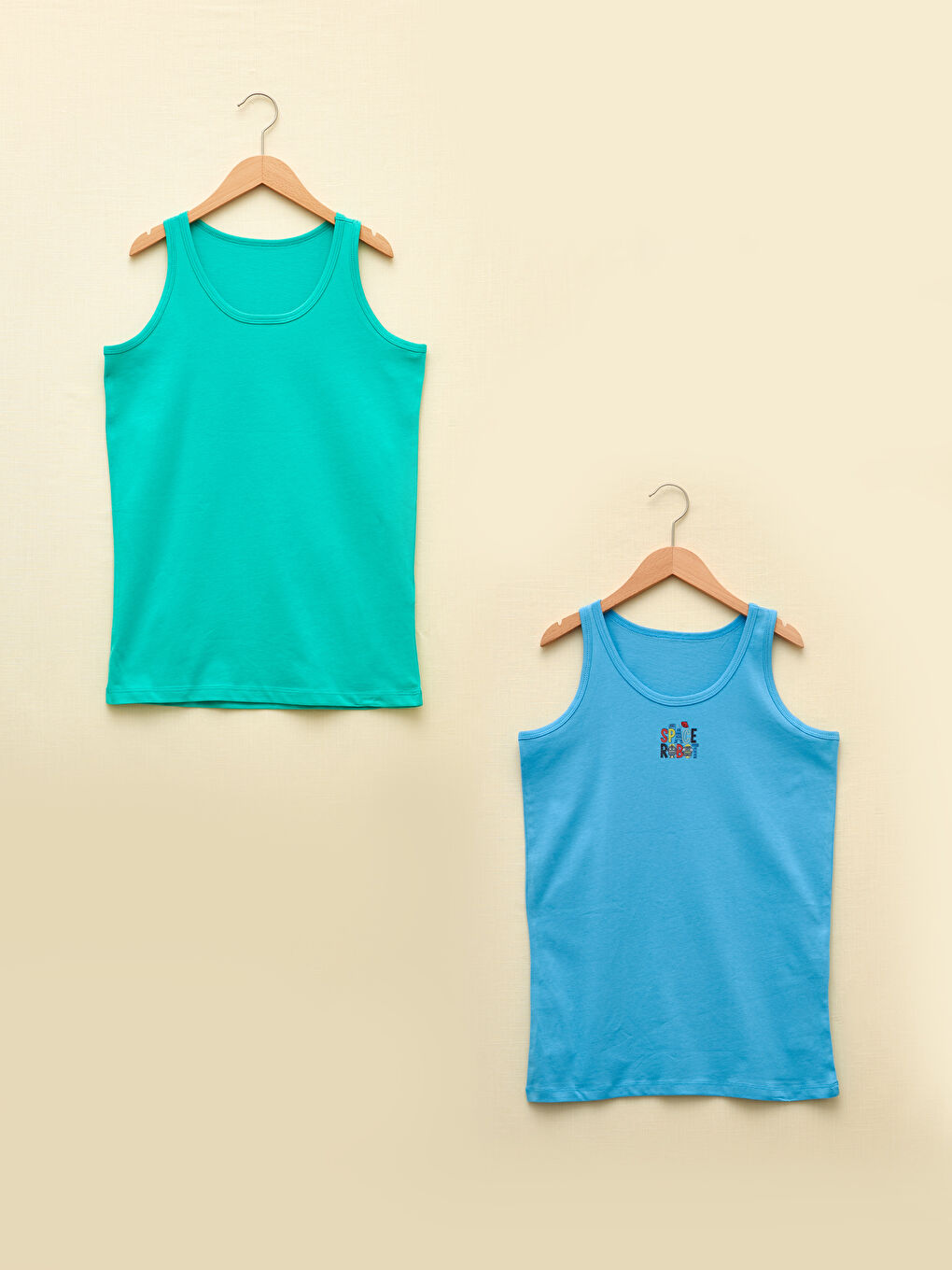 Crew Neck Boys' Vest 2 Pack