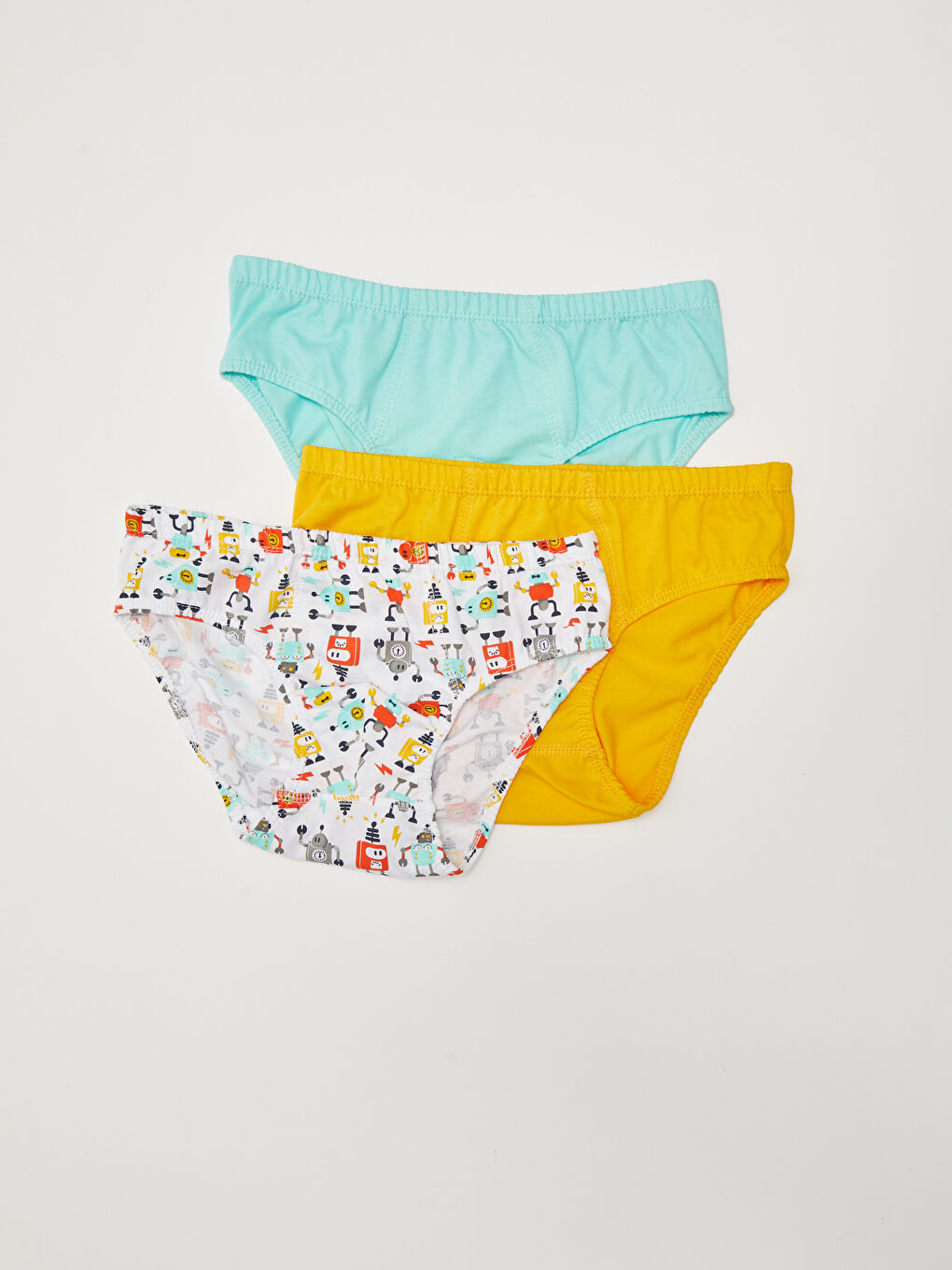 Beyaz Pamuklu Erkek Çocuk Külot 3'lü