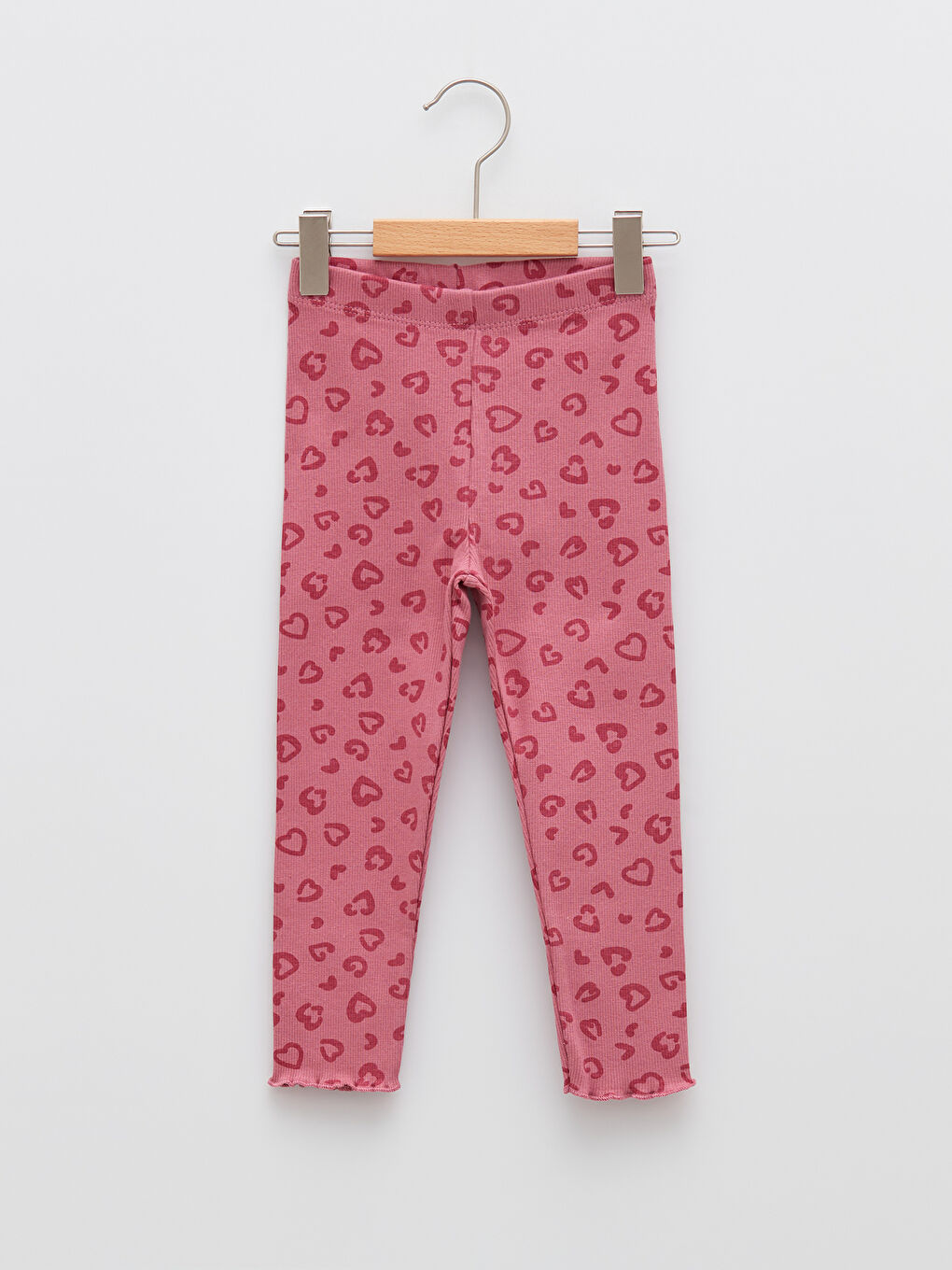 Beli Lastikli Desenli Kız Bebek Tayt