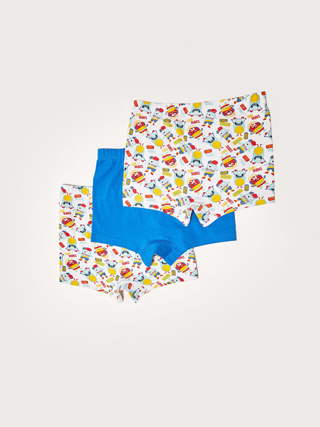 سراويل بوكسر قطن مطبوع للأولاد - عبوة من ٣ قطع-1