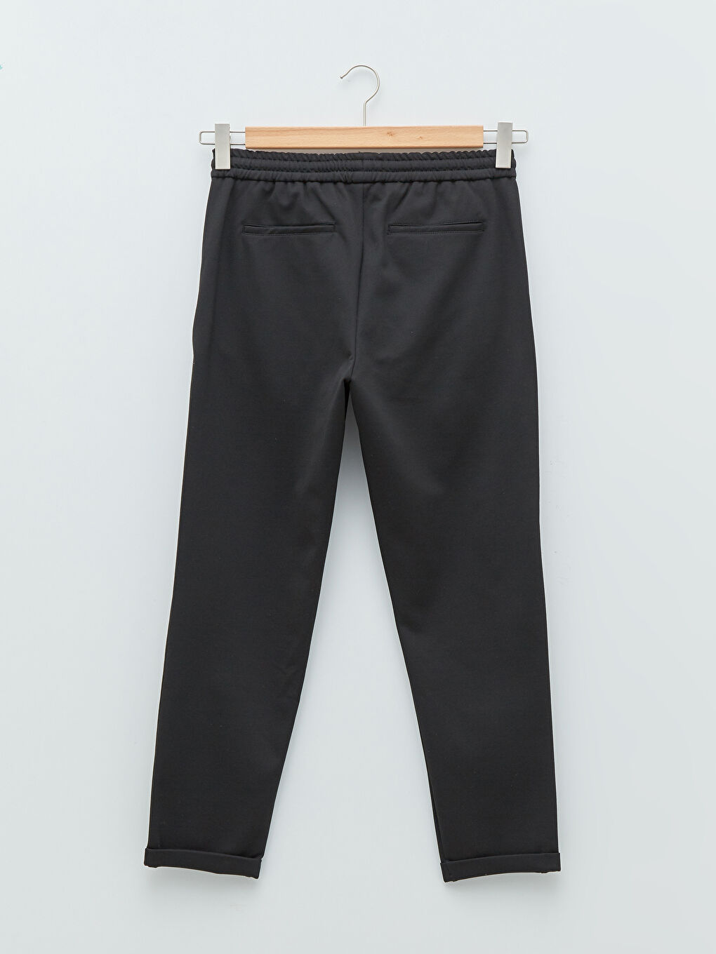 Pantaloni Slim Fit pentru Bărbați cu Detaliu de Șnur în Talie-7