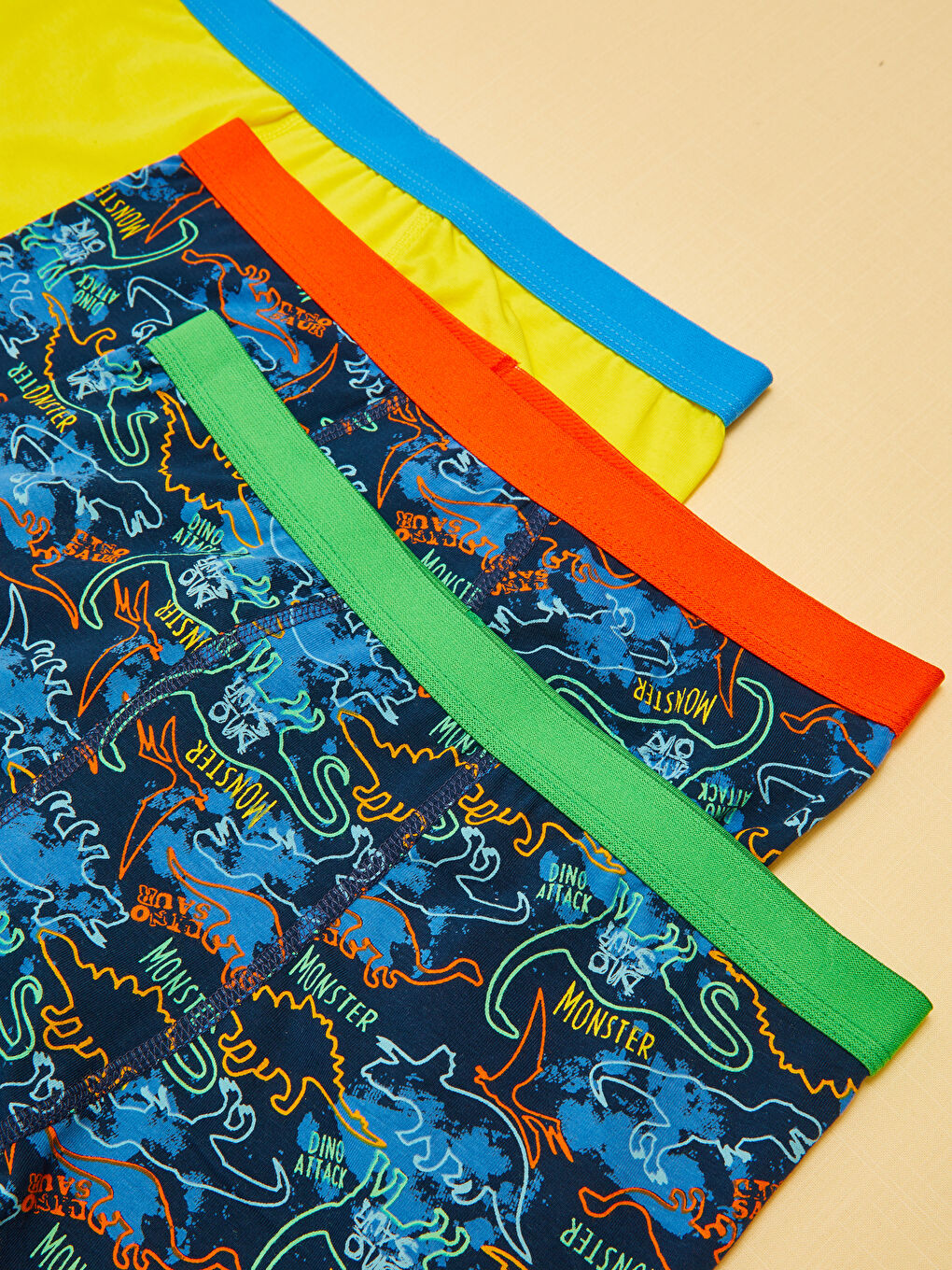 Lacivert Baskılı Erkek Çocuk Boxer 3'lü-2