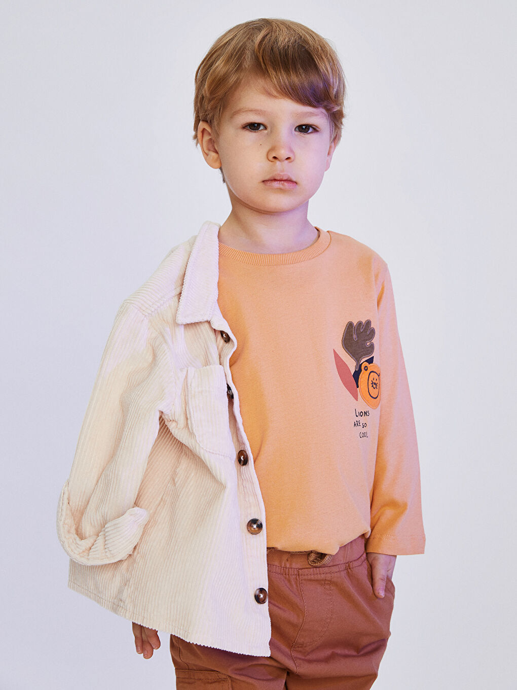 Crew Neck Long Sleeve Printed Baby Boys' T-Shirt -S27813Z1-GLH