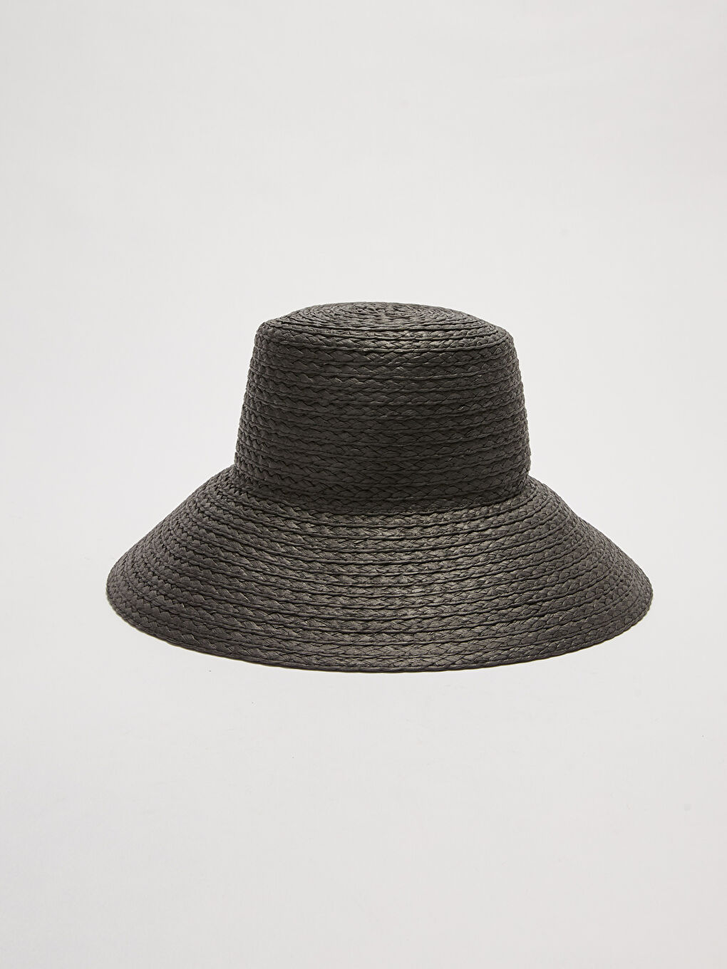 Siyah Hasır Kadın Fötr Şapka-2