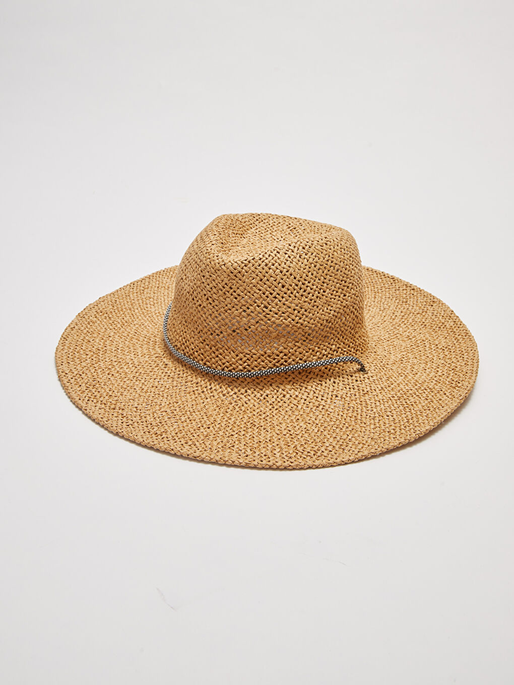 LCW ACCESSORIES Bej Hasır Kendinden Desenli Kadın Bucket Şapka - 3