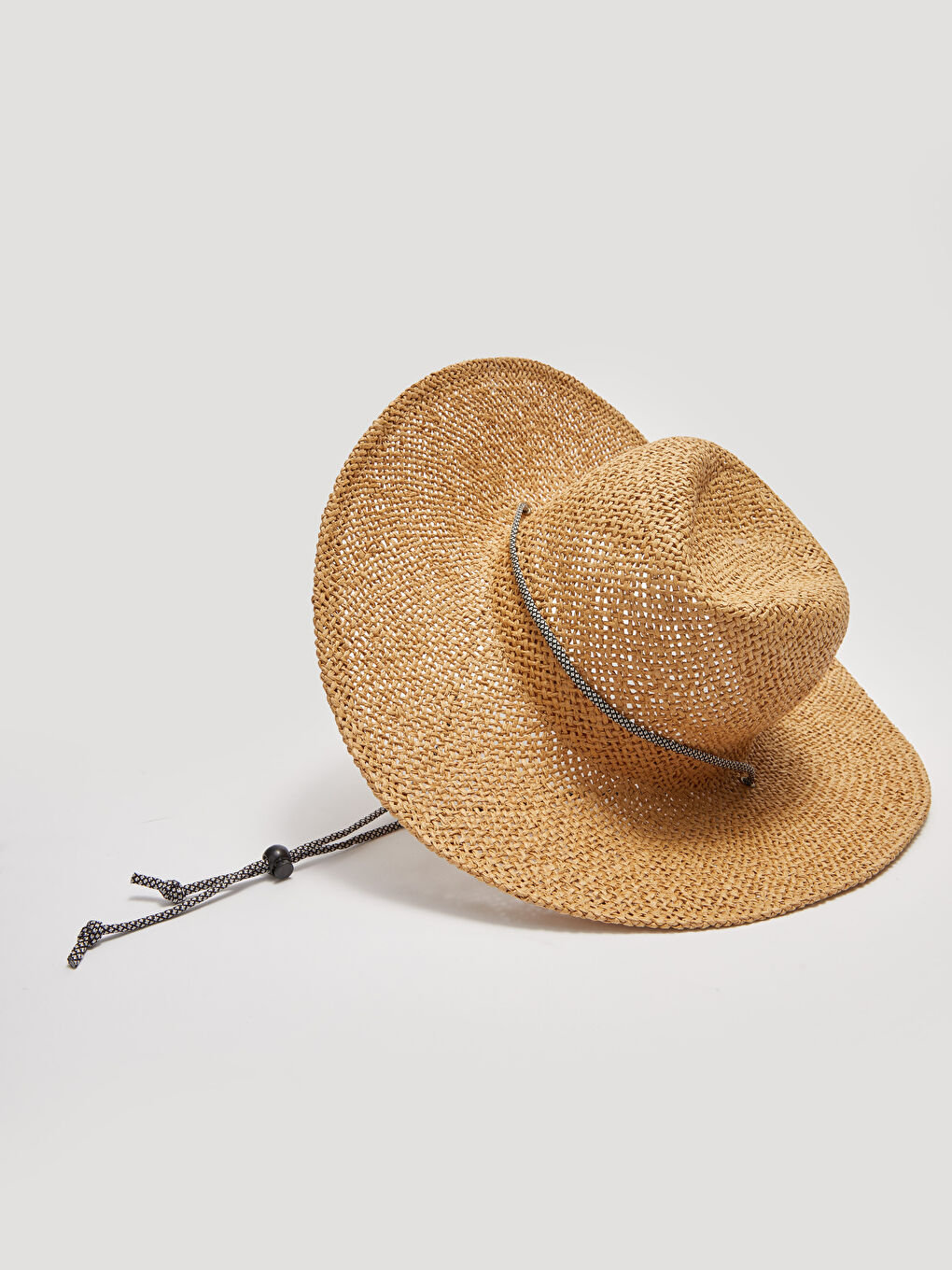 LCW ACCESSORIES Bej Hasır Kendinden Desenli Kadın Bucket Şapka - 4