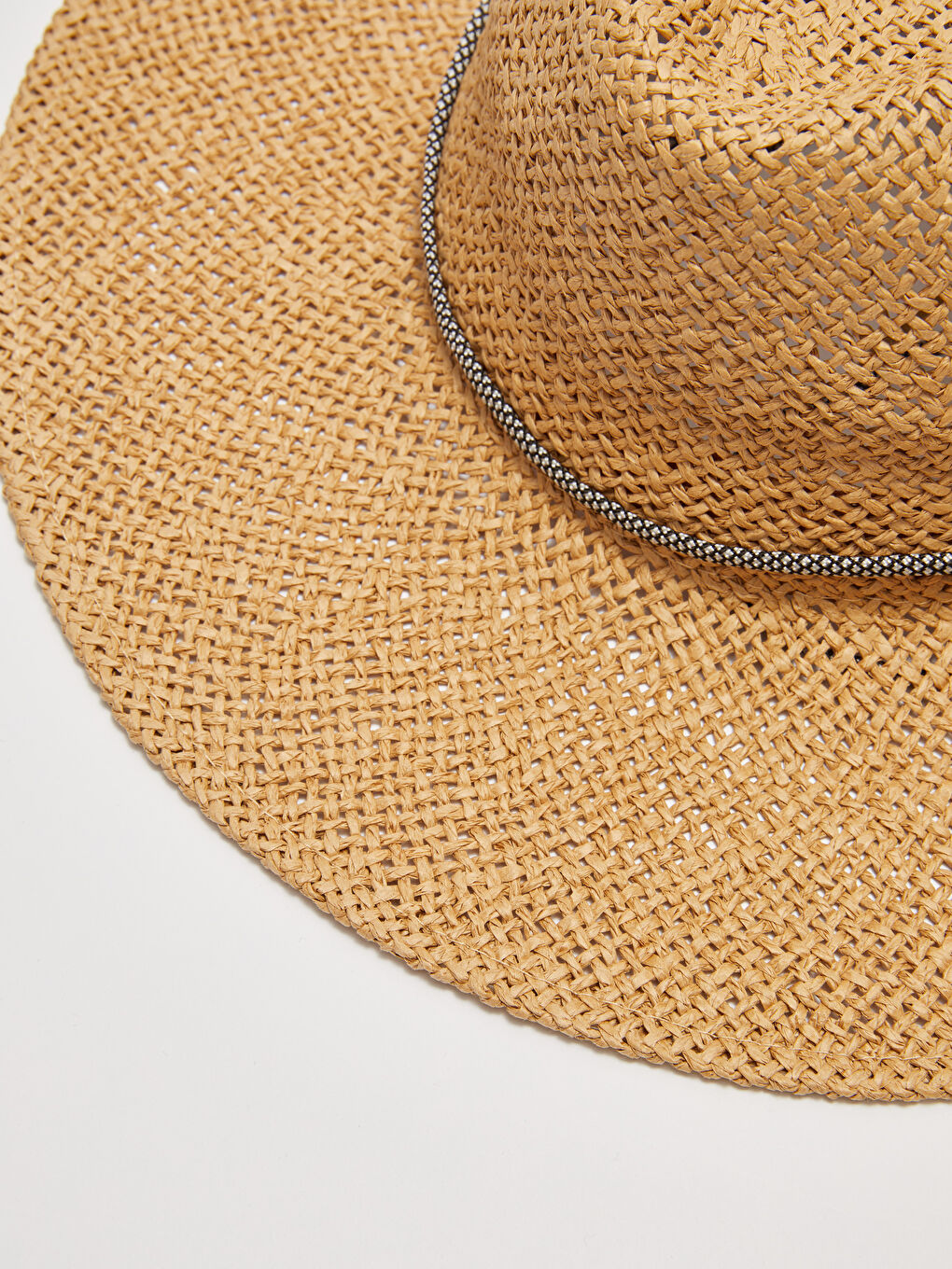LCW ACCESSORIES Bej Hasır Kendinden Desenli Kadın Bucket Şapka - 5