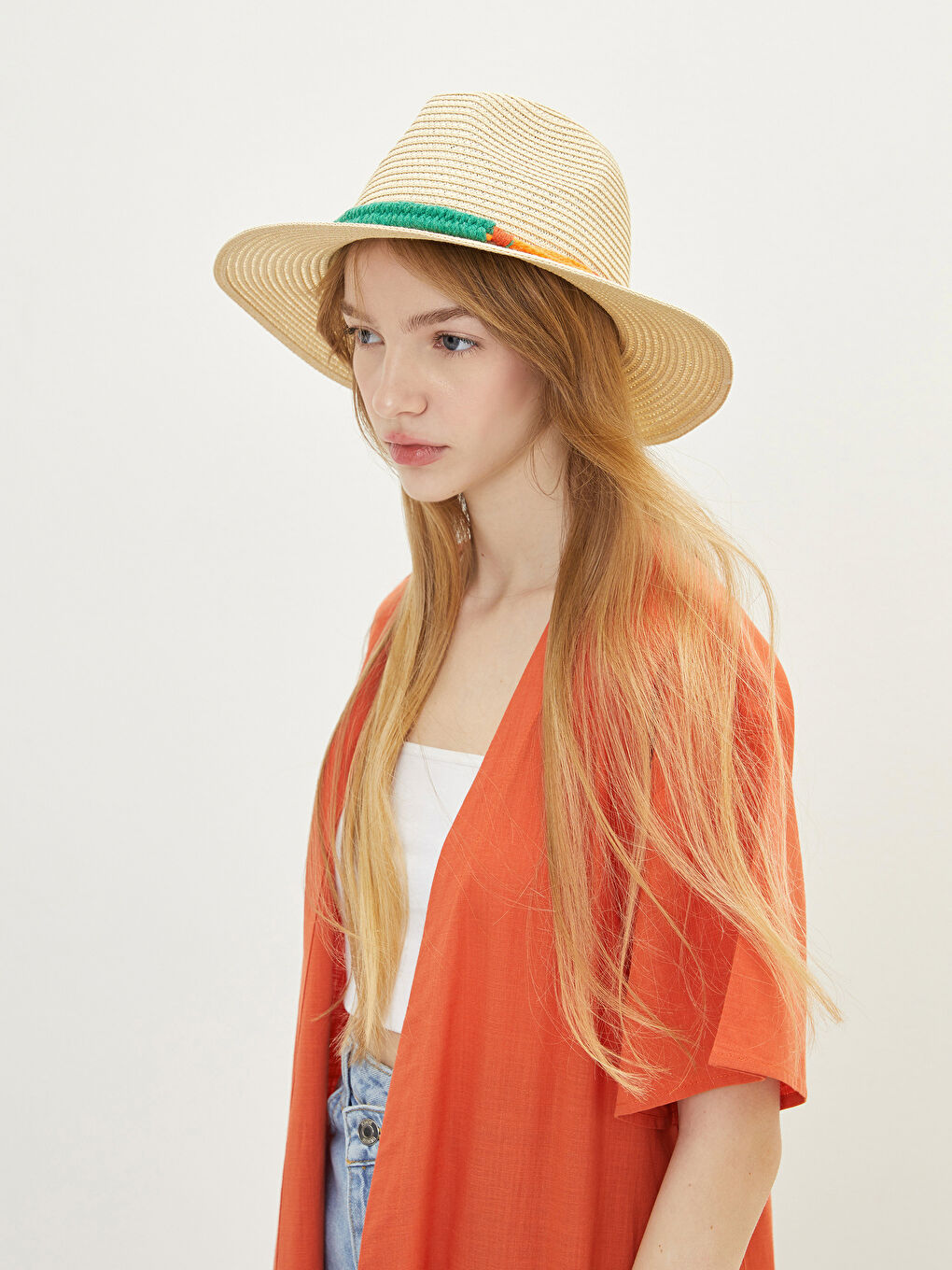 Соломенная Женская Шляпа Федора-2