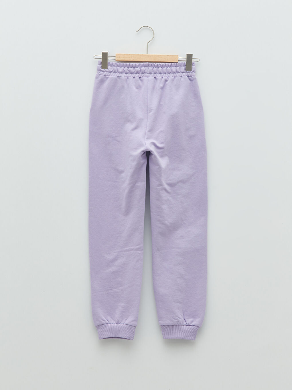 Lila Beli Lastikli Baskılı Kız Çocuk Jogger Eşofman Altı-1