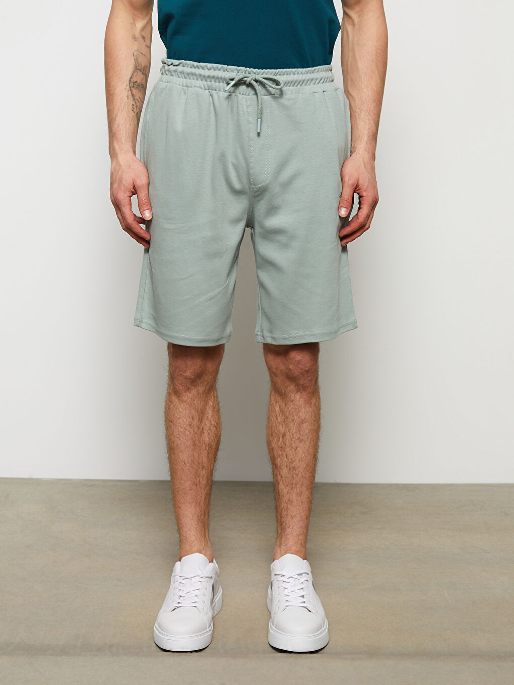 Standard Pattern Knitted Men's Shorts -S27857Z8-SDY