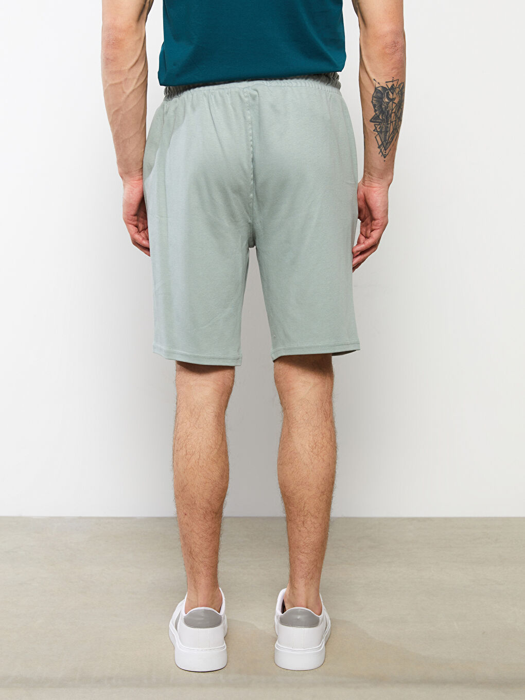 Standard Pattern Knitted Men's Shorts -S27857Z8-SDY