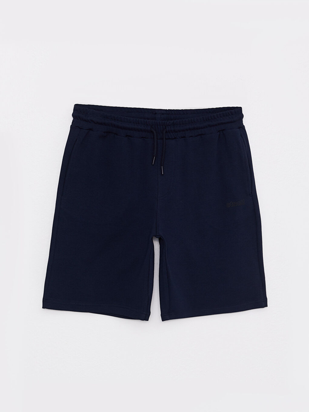 Lacivert Standart Kalıp Örme Erkek Şort-4