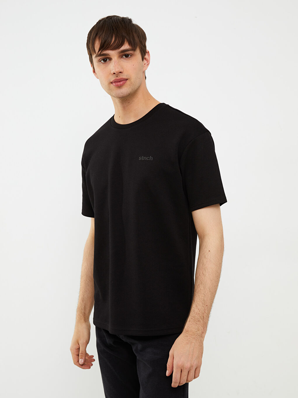 Crew Neck Short Sleeve Men's Sweatshirt