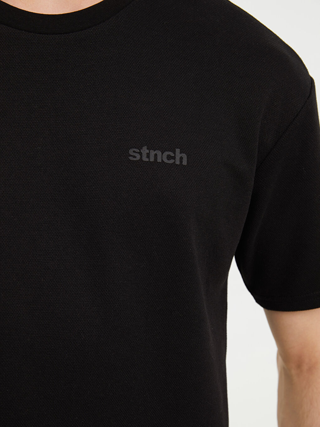 Crew Neck Short Sleeve Men's Sweatshirt-3