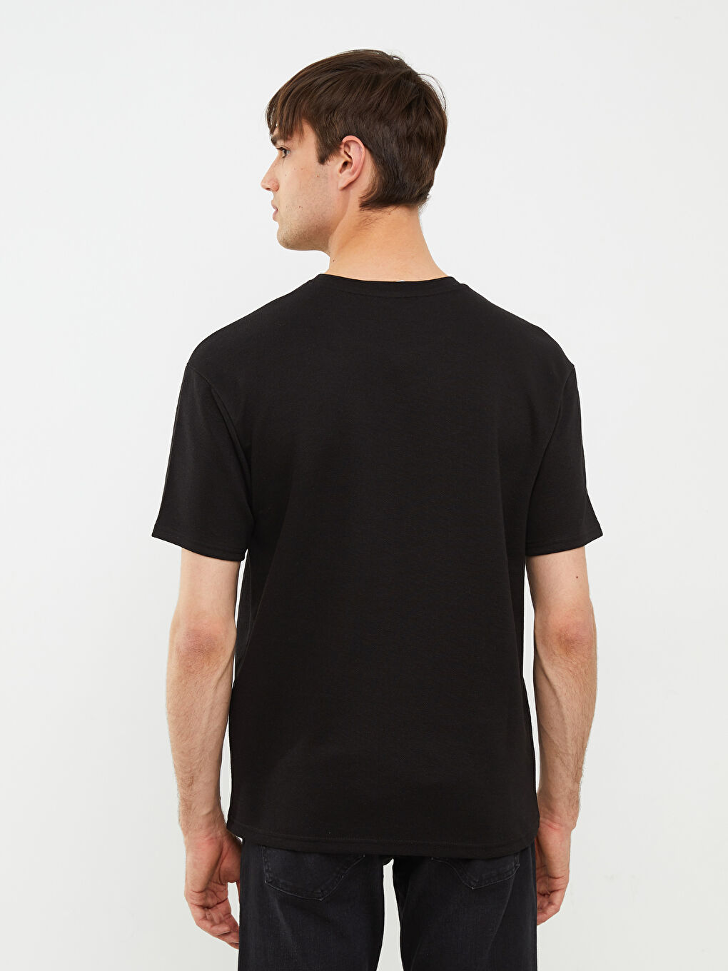 Crew Neck Short Sleeve Men's Sweatshirt-4