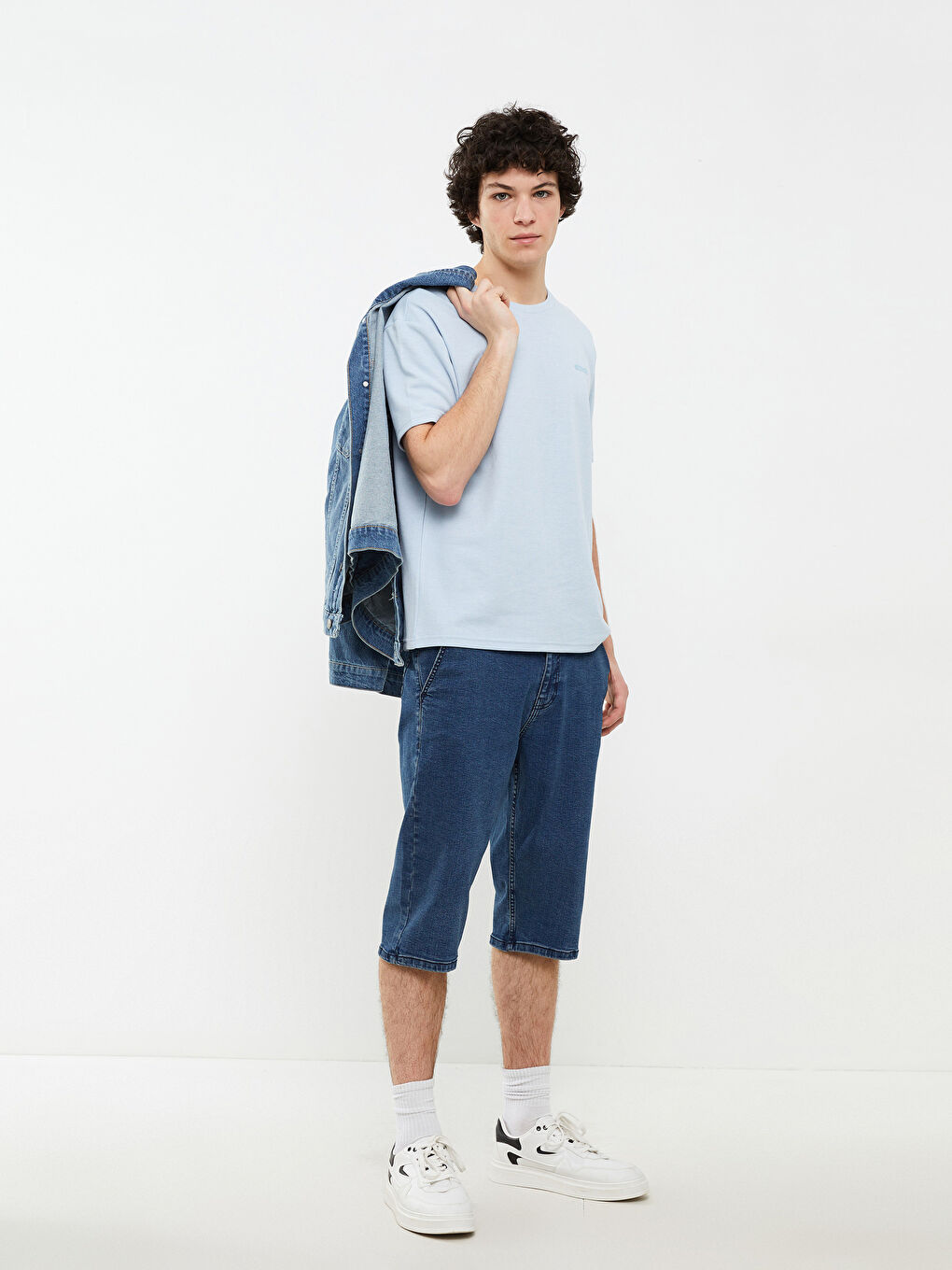 Crew Neck Short Sleeve Men's Sweatshirt-1