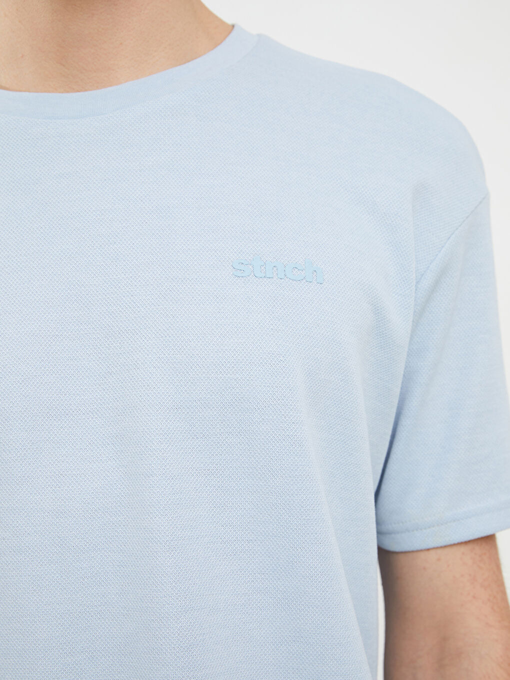 Crew Neck Short Sleeve Men's Sweatshirt-3