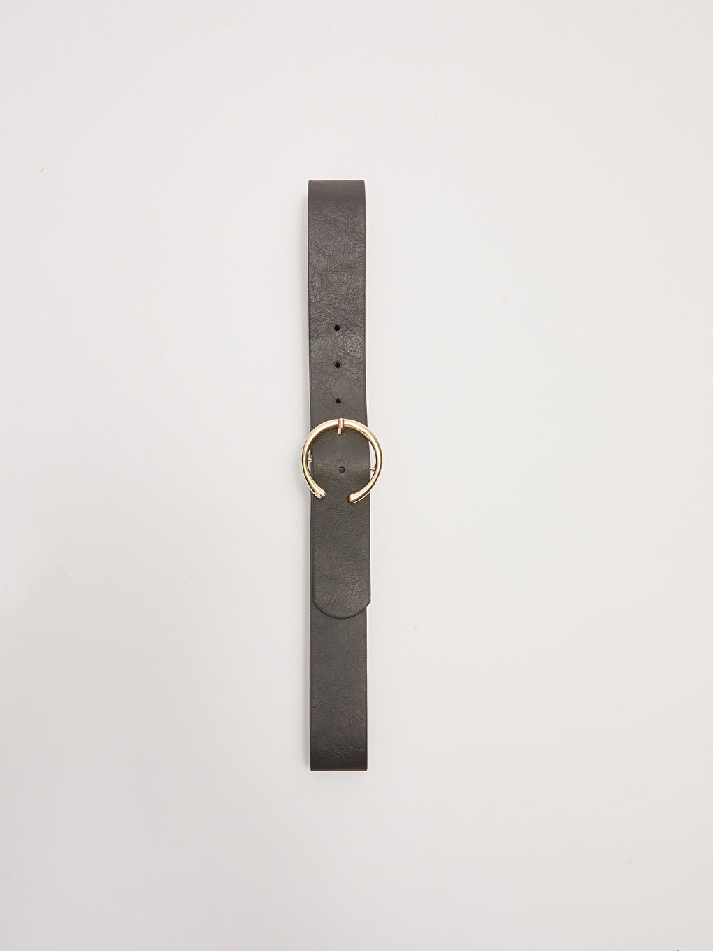 Siyah Deri Görünümlü Kadın Kemer-1