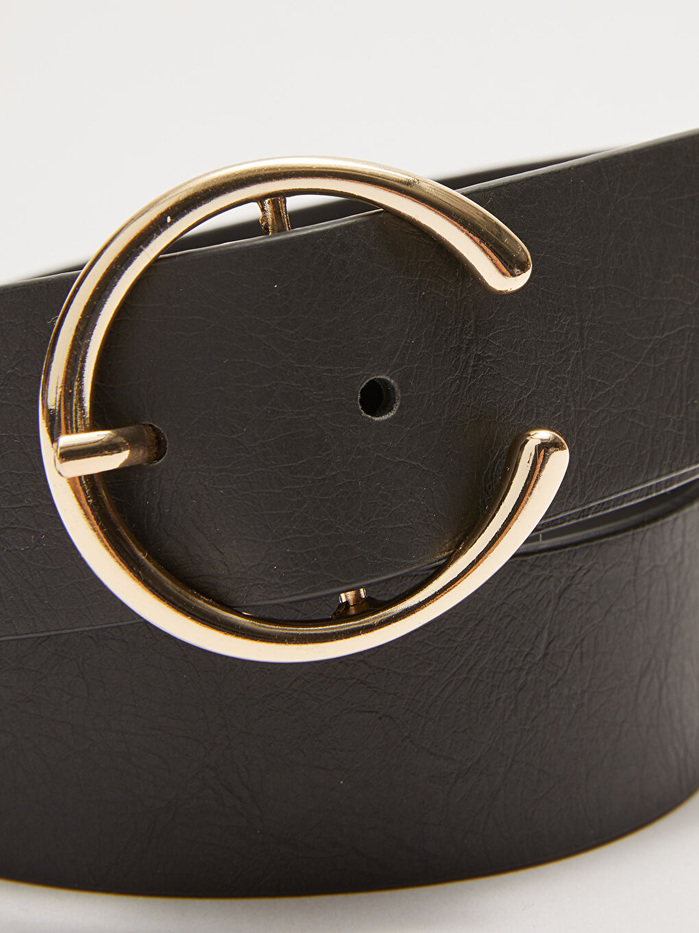 Siyah Deri Görünümlü Kadın Kemer-3
