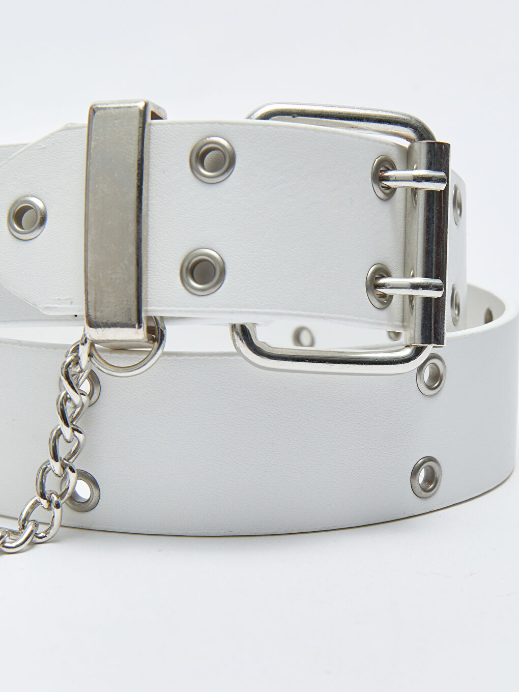 حزام نسائي بتفاصيل سلسلة بمظهر الجلد-3