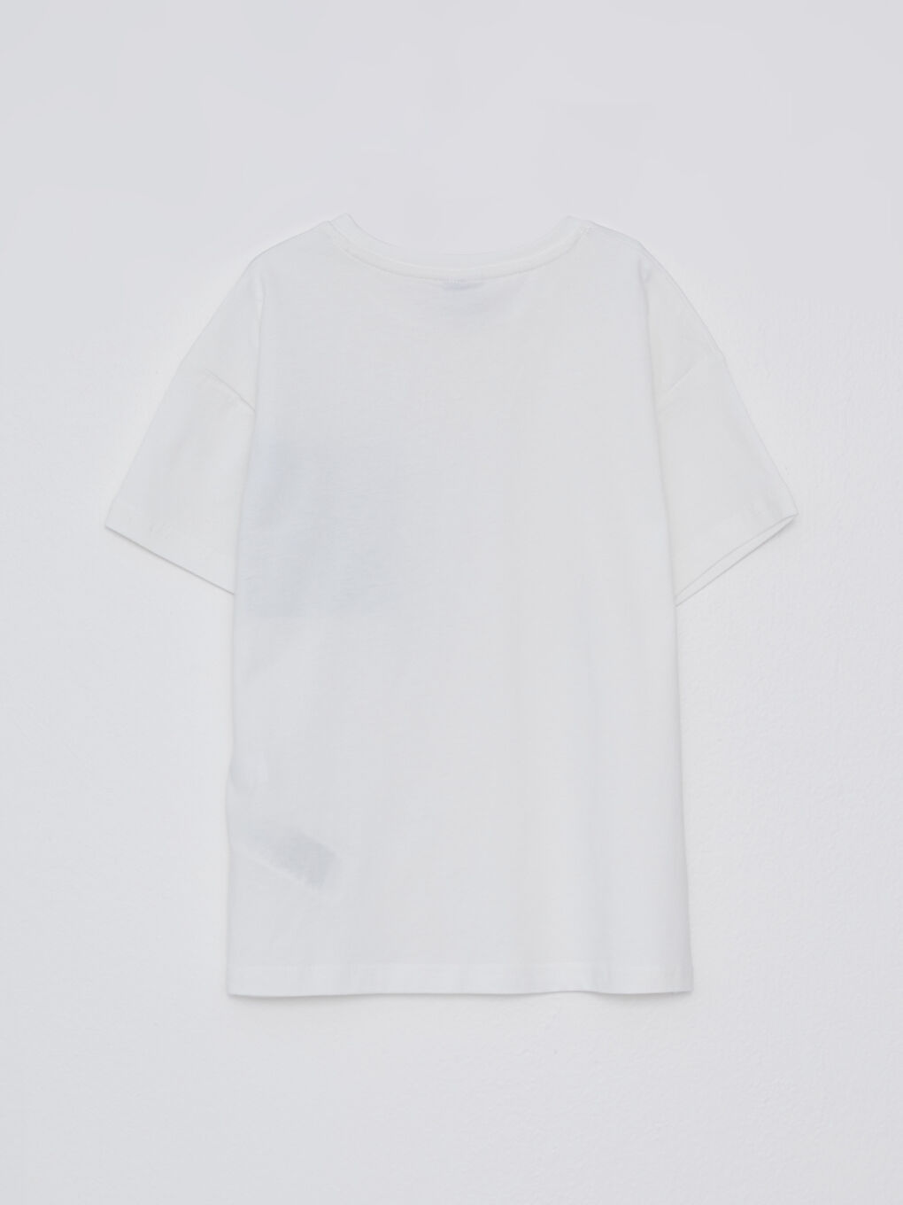 تيشيرت قطن مطبوع بياقة دائرية وكم قصير للأولاد-1