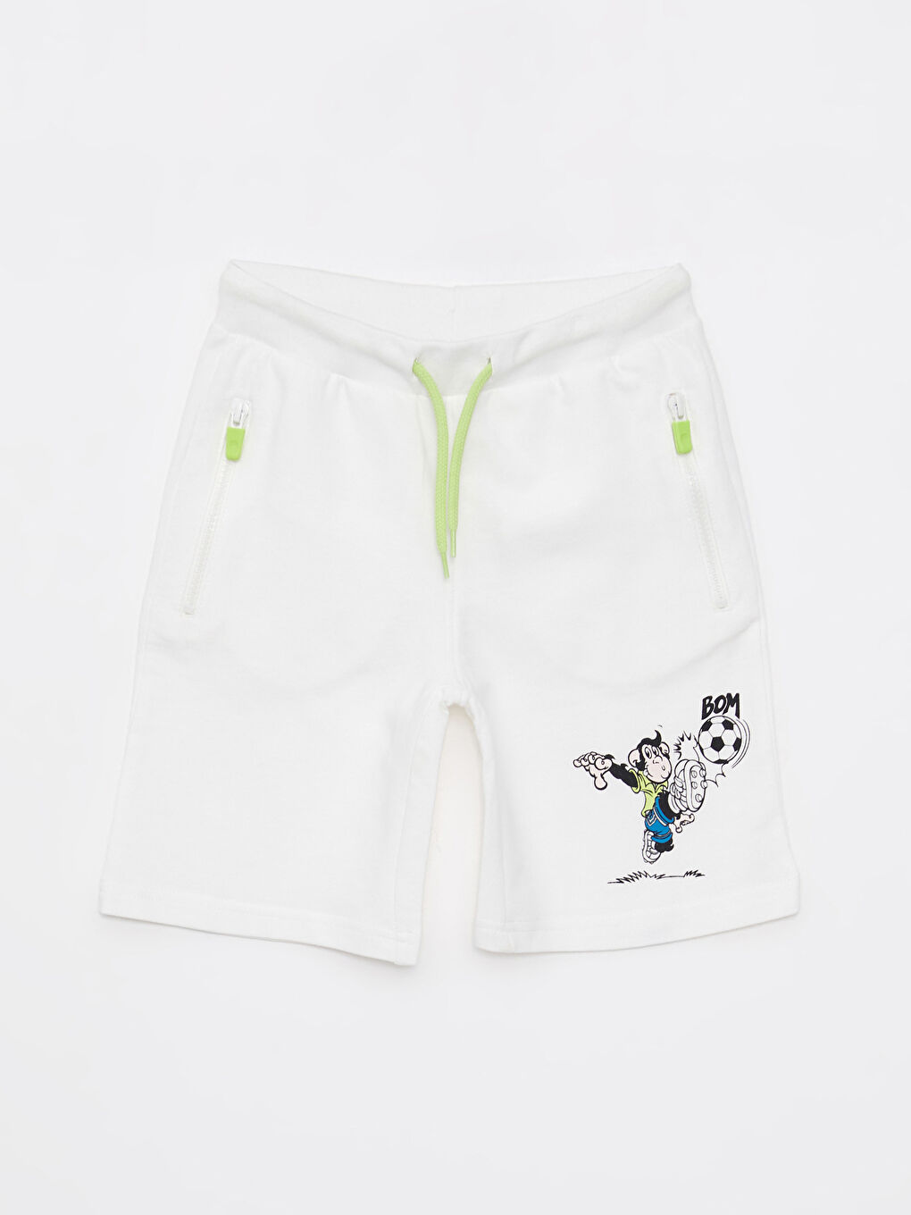 Elasticated Waist Nostalgic Monkey Printed Boys' Shorts