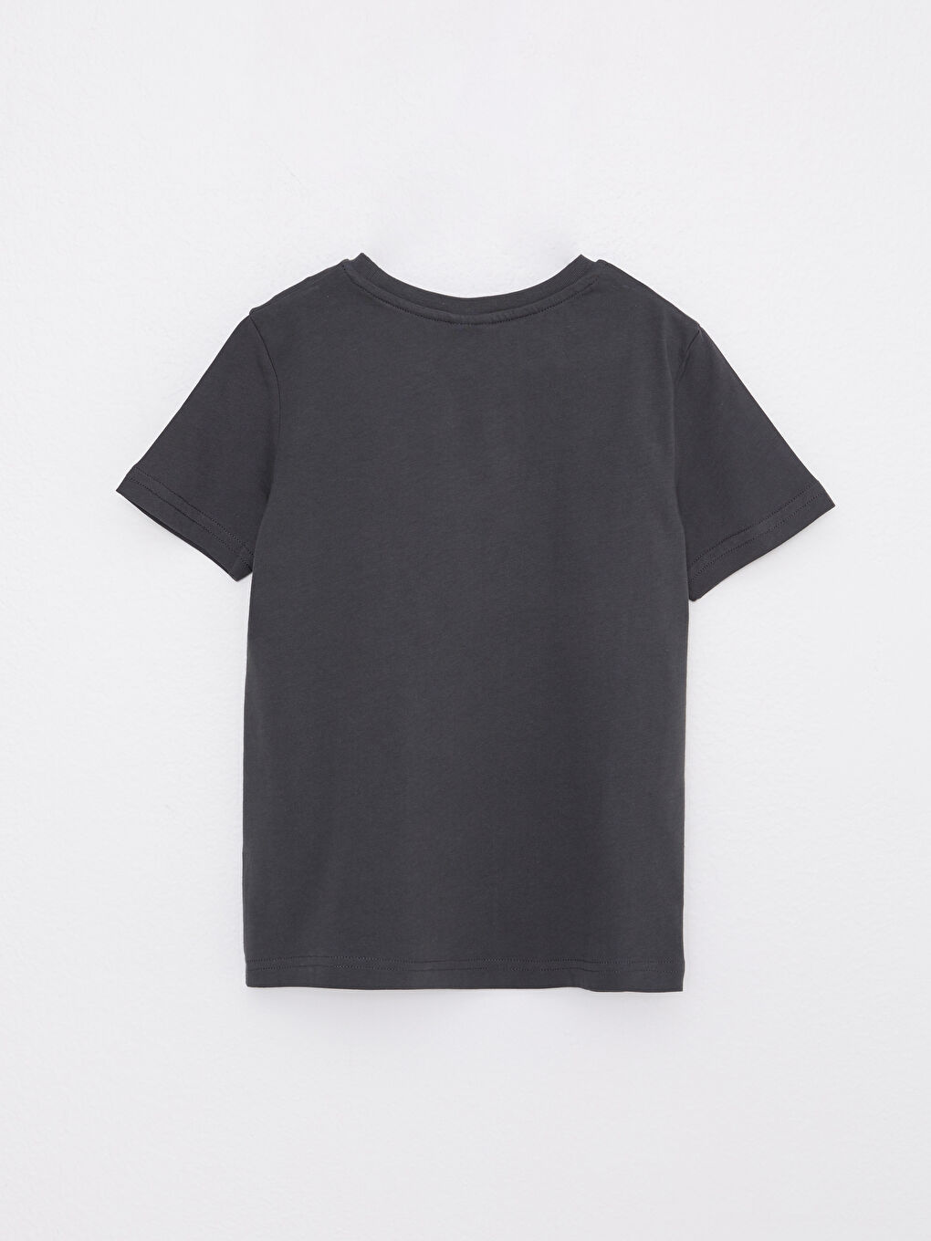 Crew Neck Printed Short Sleeve Cotton Boy T-shirt-1