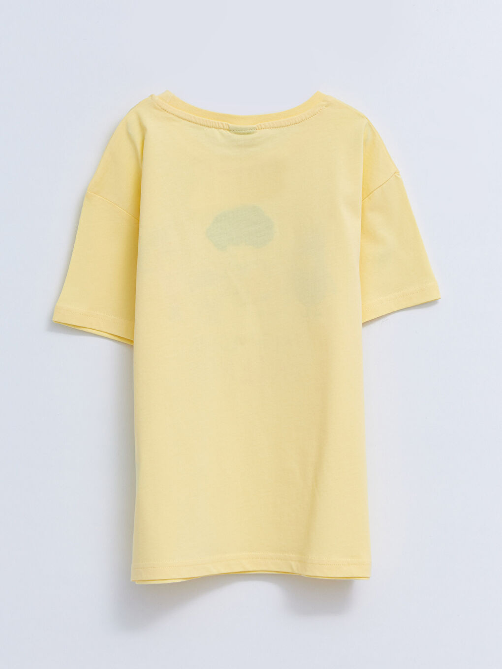 Sarı Bisiklet Yaka Baskılı Kısa Kollu Erkek Çocuk Tişört-1