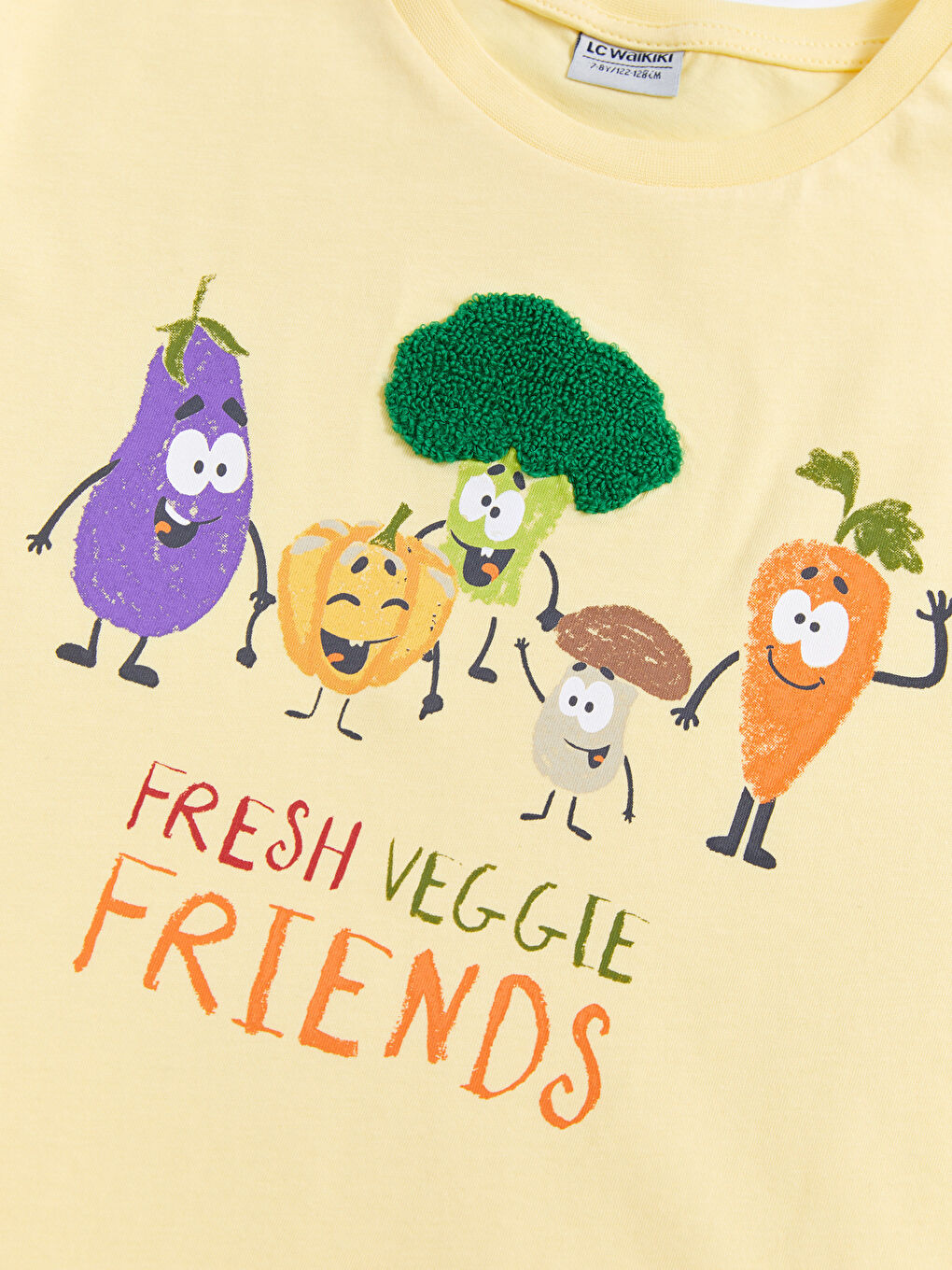 Sarı Bisiklet Yaka Baskılı Kısa Kollu Erkek Çocuk Tişört-2