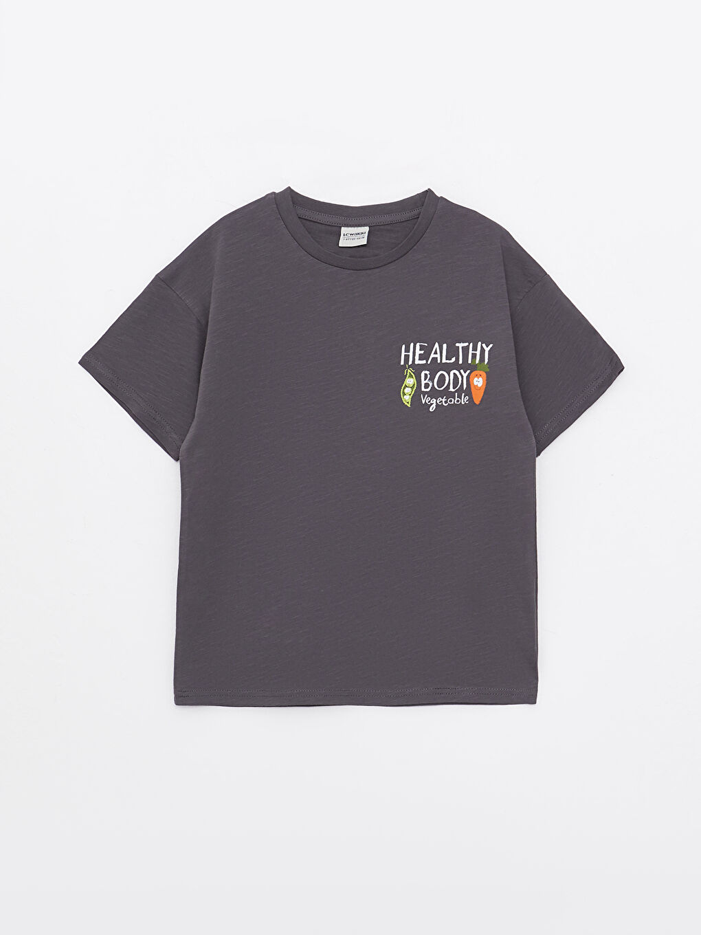 Crew Neck Printed Short Sleeve Cotton Boy T-shirt