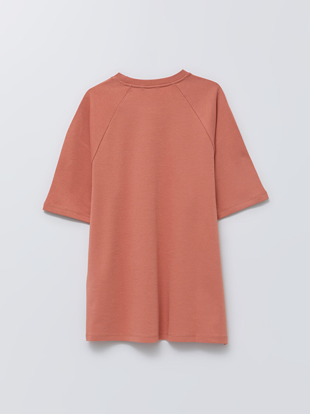 Pembe Bisiklet Yaka Penye Erkek Tişört-6