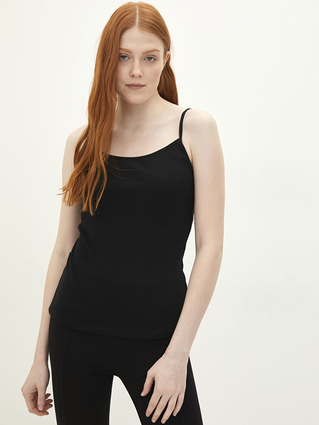 Women's U Neck Plain Tank Top