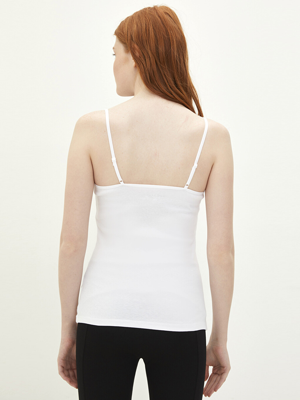 Women's U Neck Plain Tank Top-4