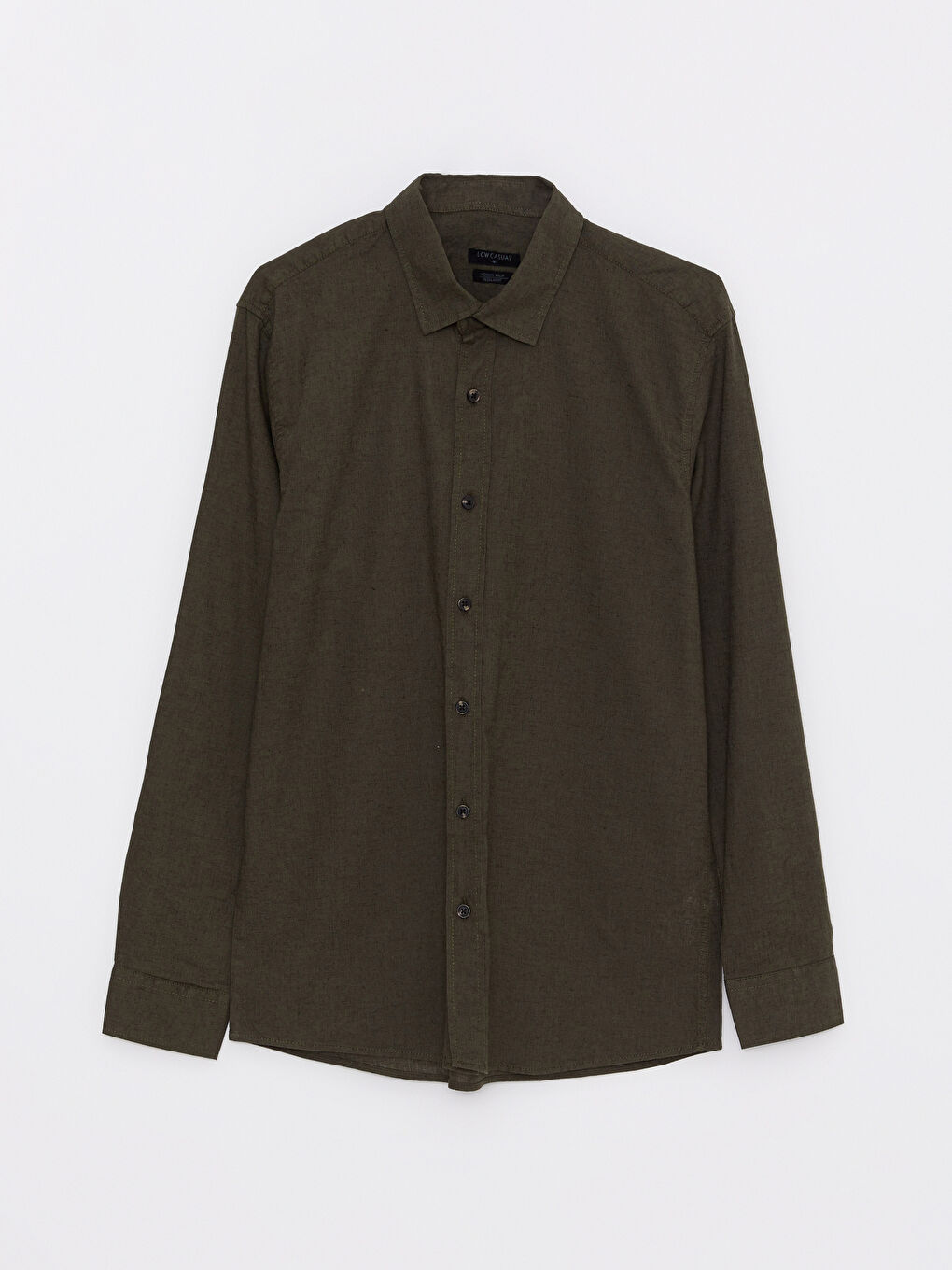 Ерлерге арналған ұзын жеңді поплин жейде-5