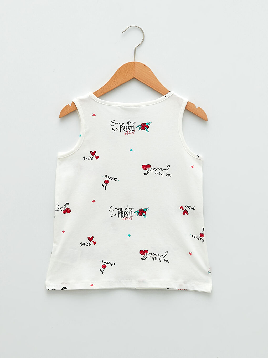 Débardeur en Coton Imprimé à Col Rond pour Fille-1