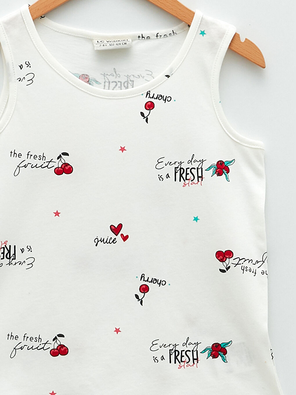 Débardeur en Coton Imprimé à Col Rond pour Fille-2