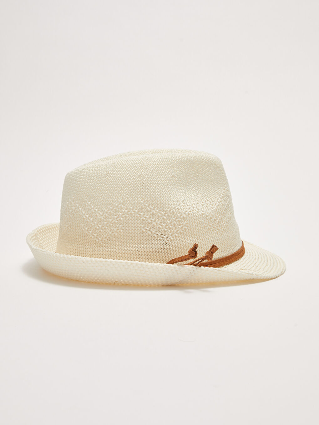 Women's Straw Felt Fedora Hat-2