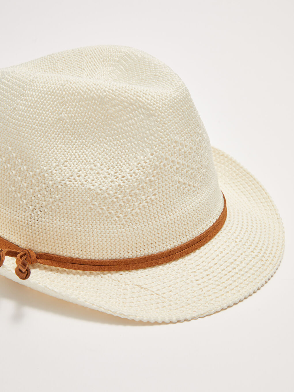Women's Straw Felt Fedora Hat-3