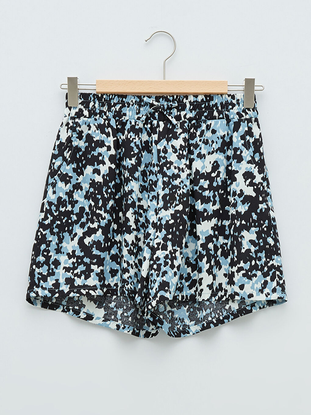 Elastic Waist Patterned Viscose Girl Shorts
