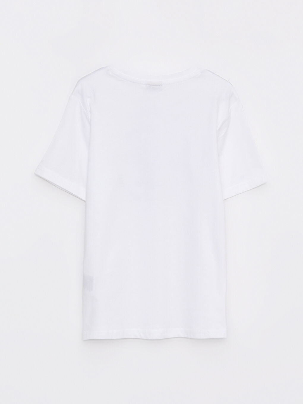 Crew Neck Printed Short Sleeve Cotton Boy T-shirt-1