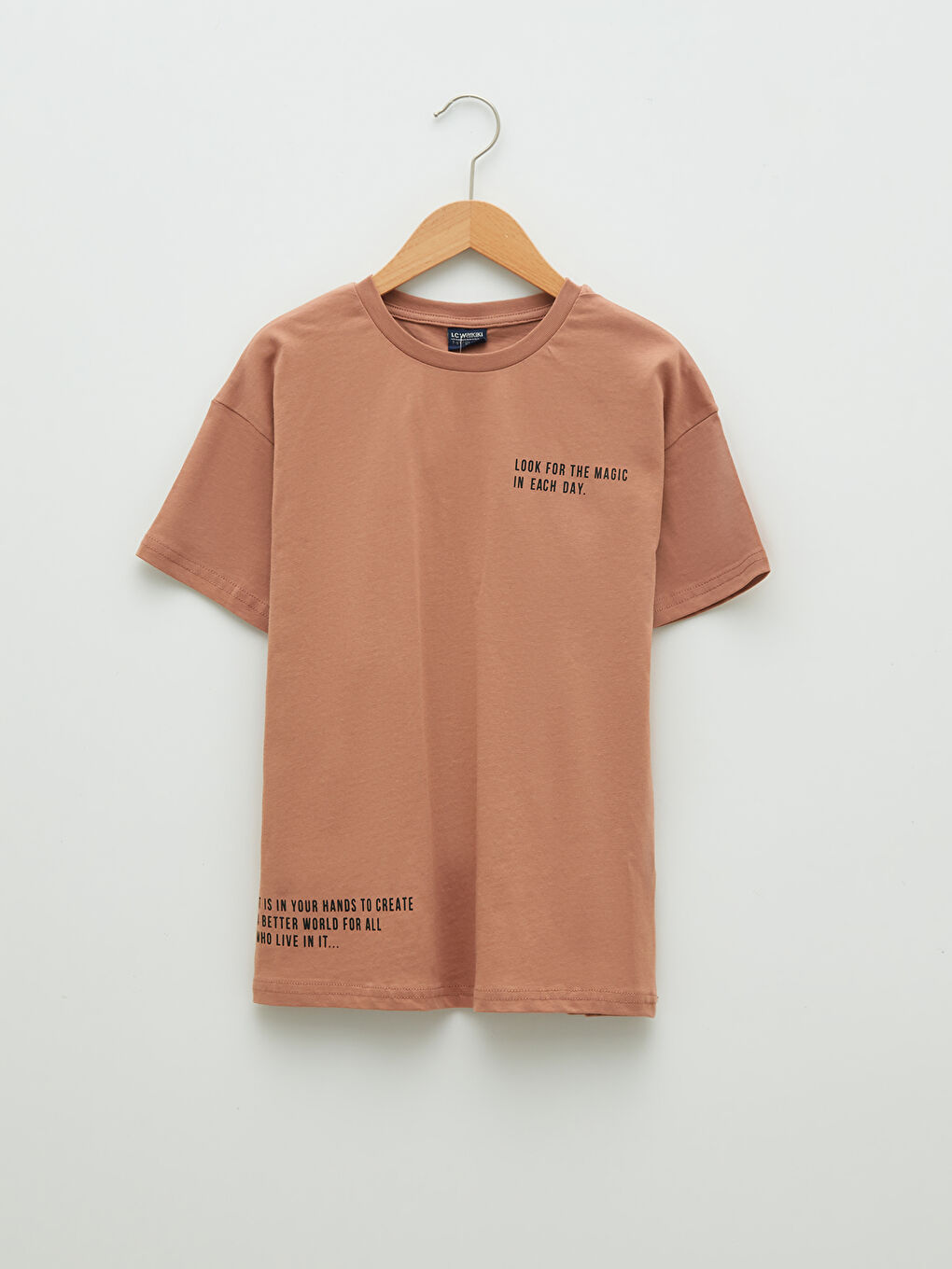 Crew Neck Printed Short Sleeve Boys' T-Shirt
