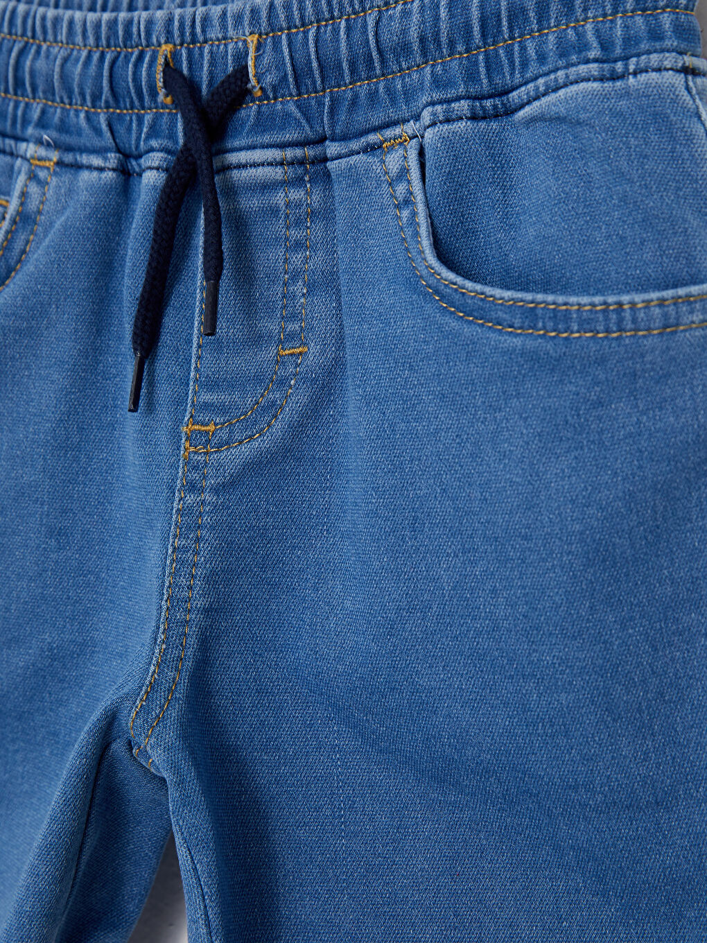 Boys' Elastic Waist Denim Shorts-2