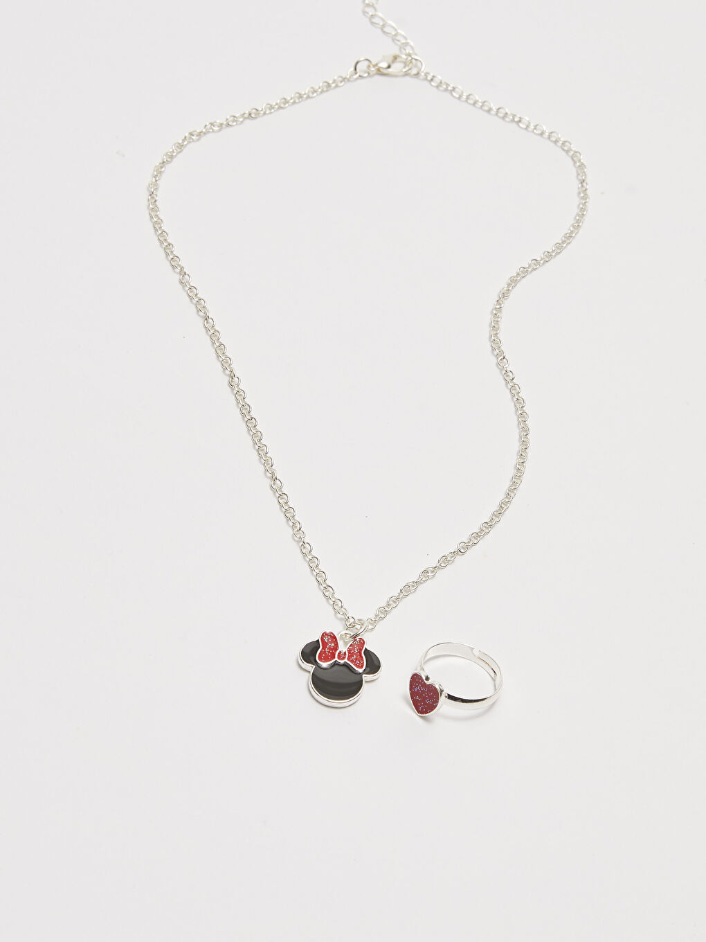 Girl Minnie Mouse Necklace and Ring-3