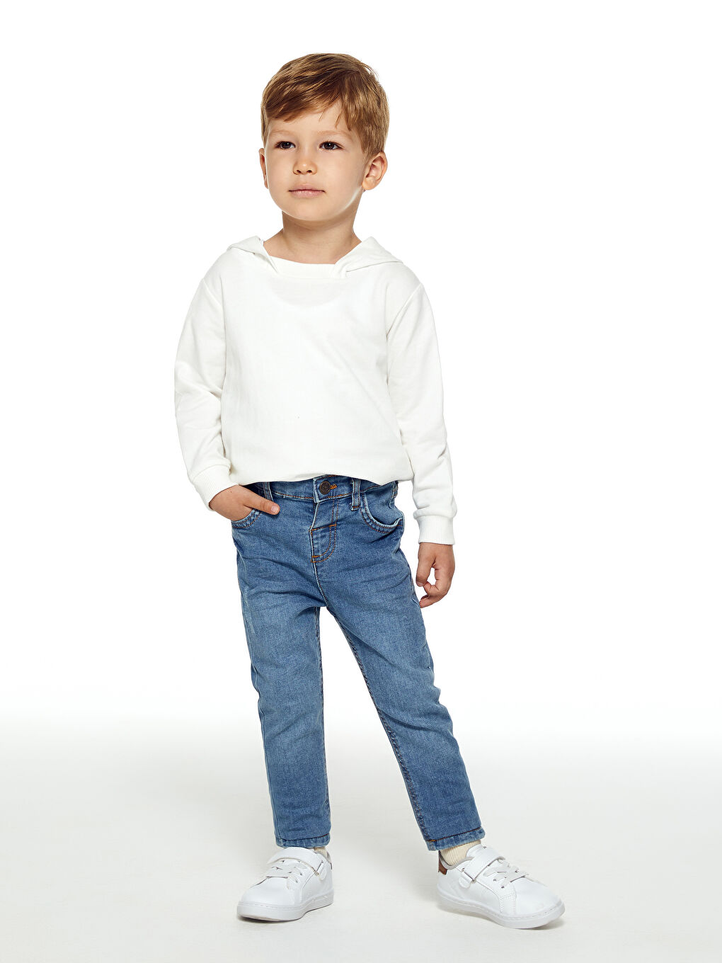 İndigo Skinny Fit Basic Erkek Bebek Jean Pantolon