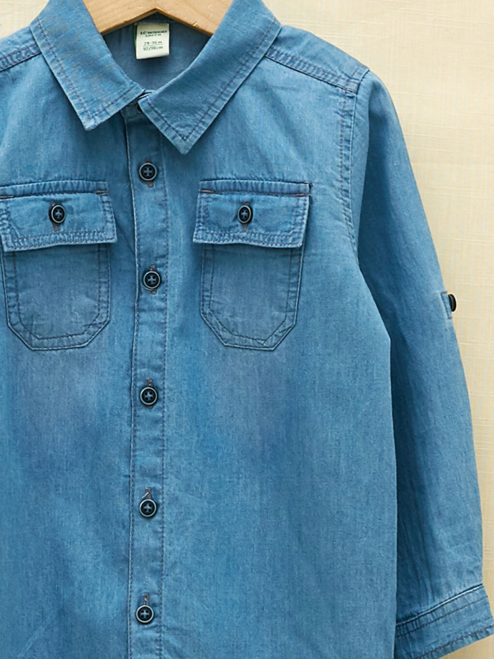 Langärmliges Baby Jungen Jeanshemd-2