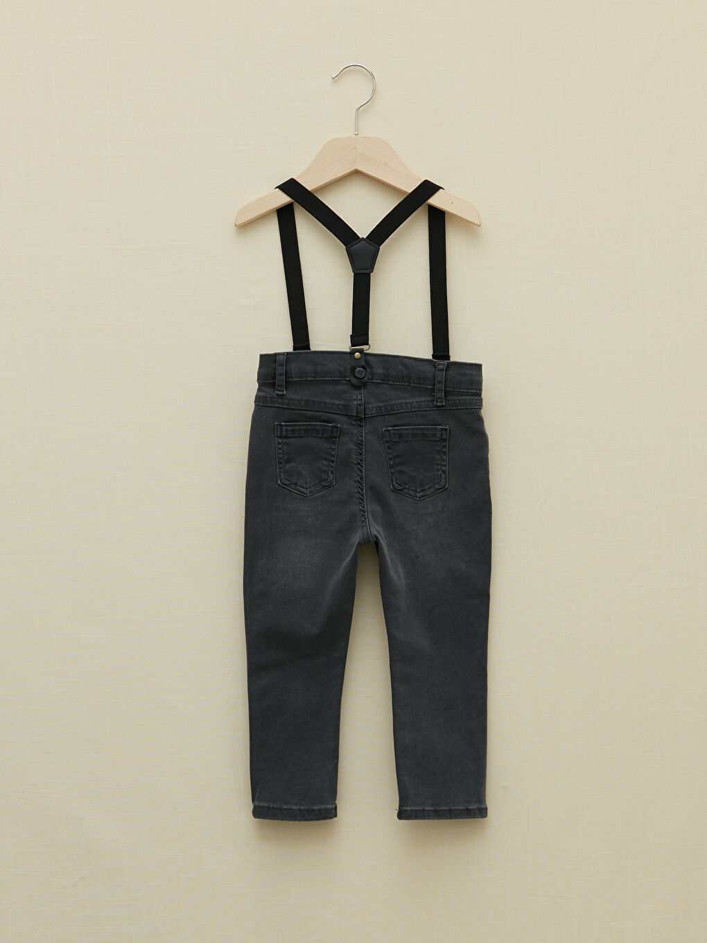 Skinny Fit Basic Baby Boy Jeans and Suspenders 2-Pack Set-1