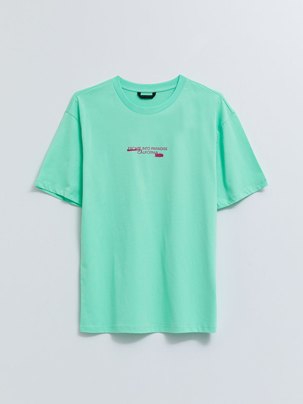 Oversize Crew Neck Short Sleeve Printed Jersey Men's T-Shirt