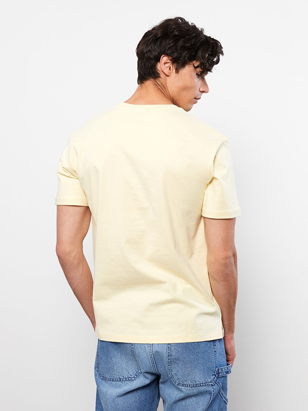 Oversize Crew Neck Short Sleeve Jersey Men's T-Shirt-3