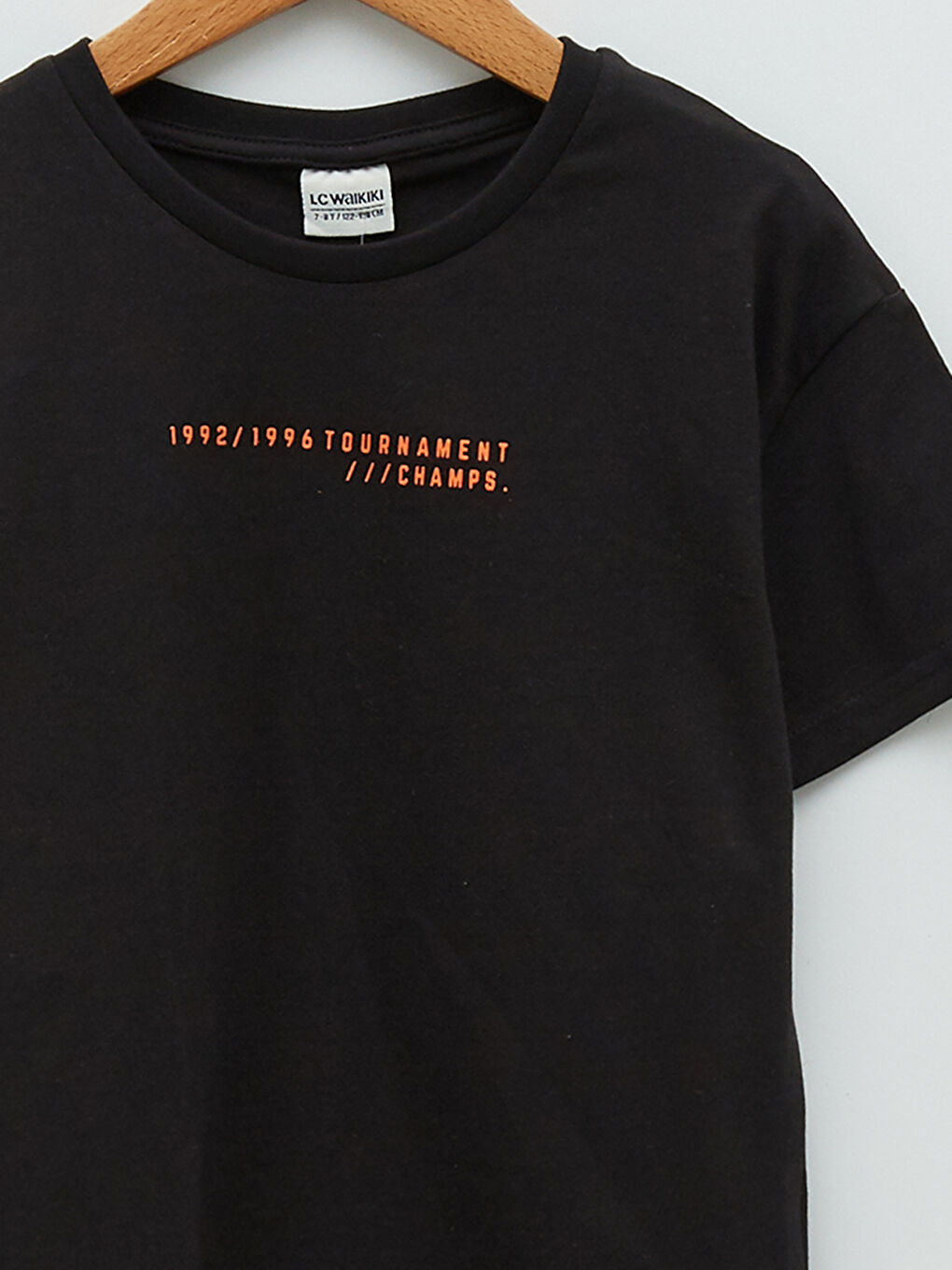 Bisiklet Yaka Baskılı Kısa Kollu Pamuklu Erkek Çocuk Tişört-2